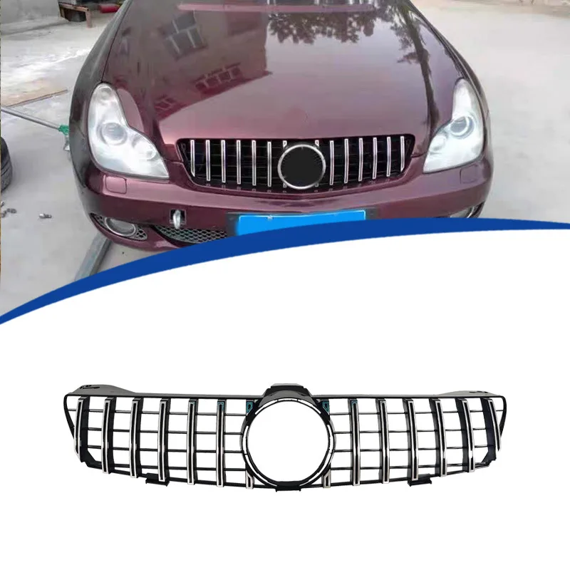 

For Mercedes-Benz CLS-Class W219 CLS350 CLS500 CLS550 SLS600 CLS63 AMG 2005-2008 Front Bumper Grille Upgrade GT Style Grill