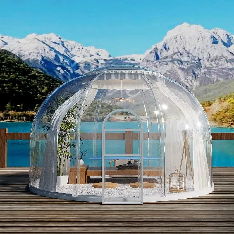 Transparent Bubble Room Luxury Outdoor Bubble Room Elongated Elliptical Shape Star Room for Glamping