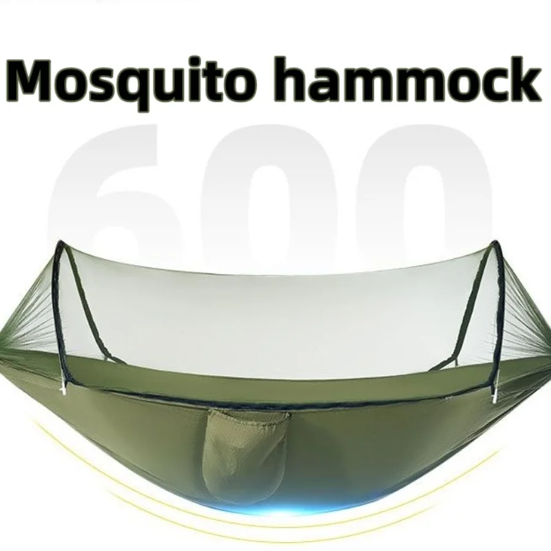 Outdoor Hammock with Mosquito Net Breathable Camping Lounge Furniture for Garden Backyard Camp Accessory,tourist hammock