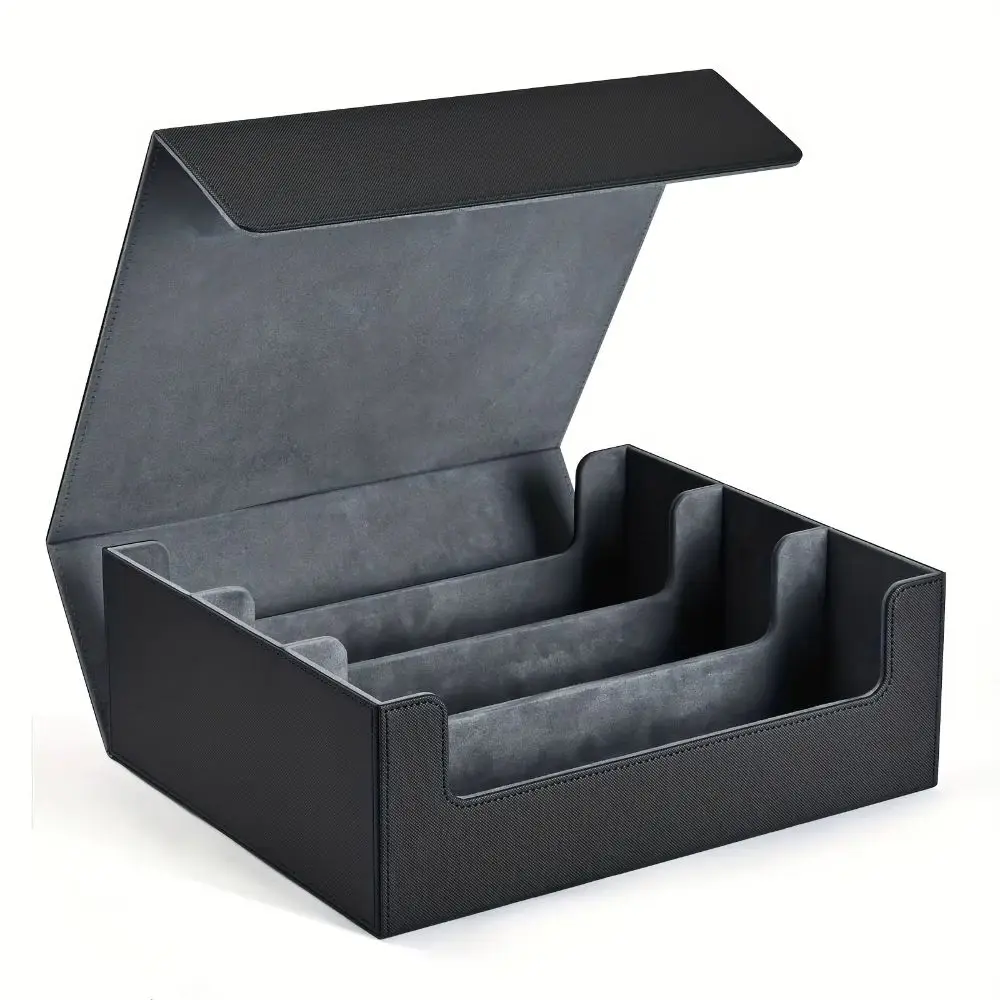 Display Window Game Card Organizer Single Sleeved Cards 10 Dividers Trading Card Storage Box Cards Case Protectors Container