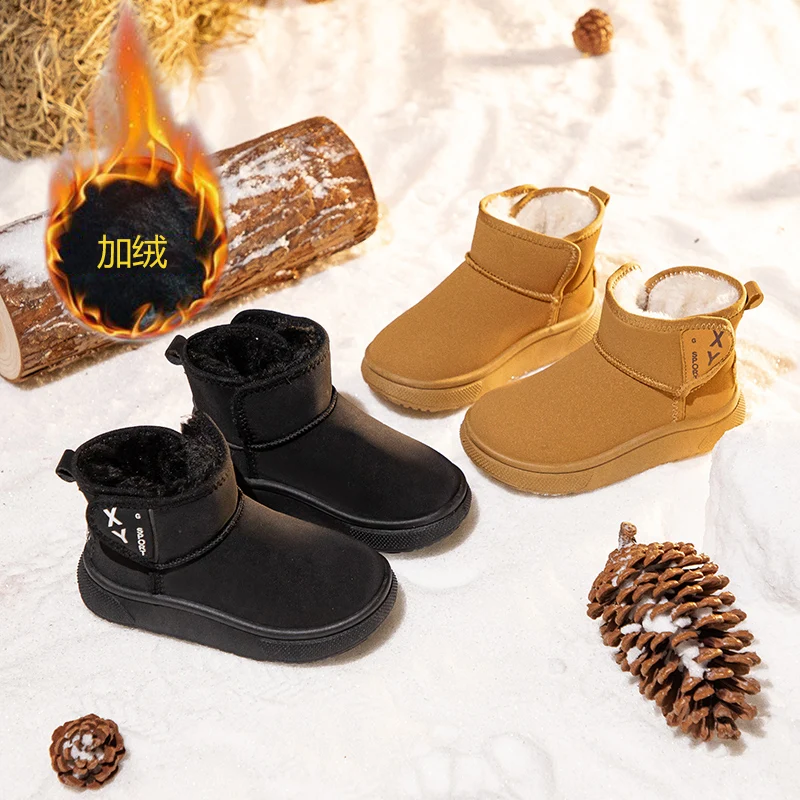 

Thickened Fleece Children Snow Boots Soft Bottom Cotton Boots Baby Boys Girls Winter Warm Booties Comfortable Toddler Shoes 2025