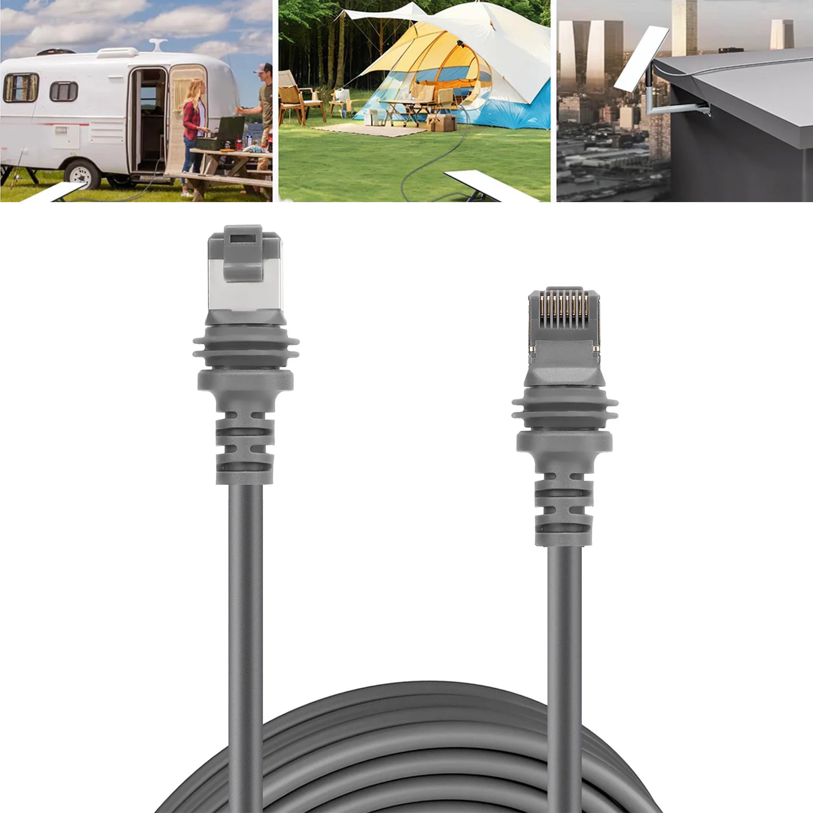 Satellite Extension Cable Heat Resistant PVC OFC Satellite Replacement Extension Wire Lightweight for V3 Rectangular Satellite