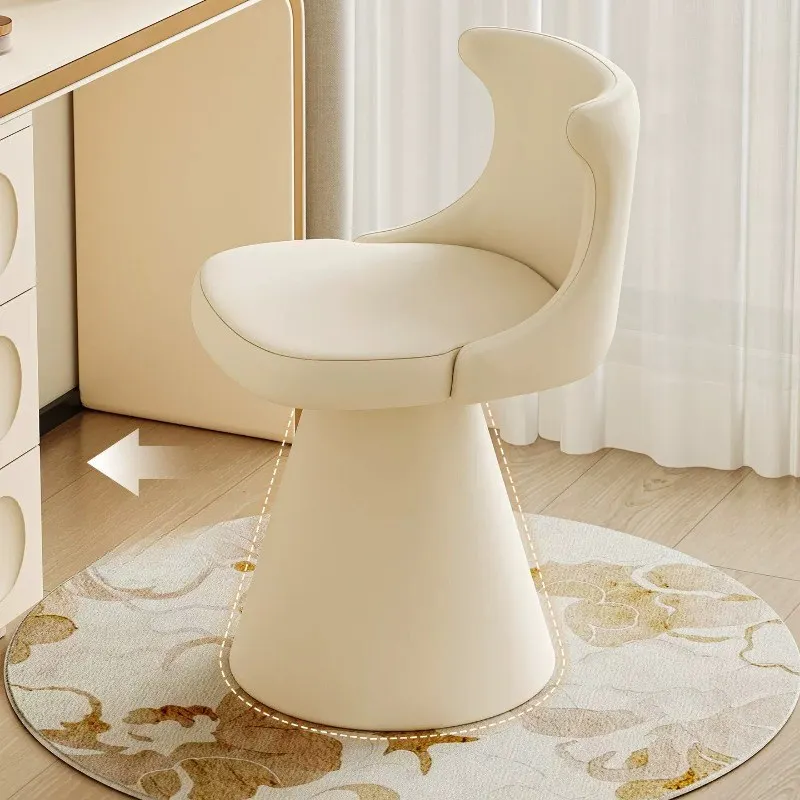Adult Upgrade Makeup Vanity Chair Modern Nordic Narrow Round Makeup Vanity Chair White Comfy Silla Tocador Bedroom Furniture