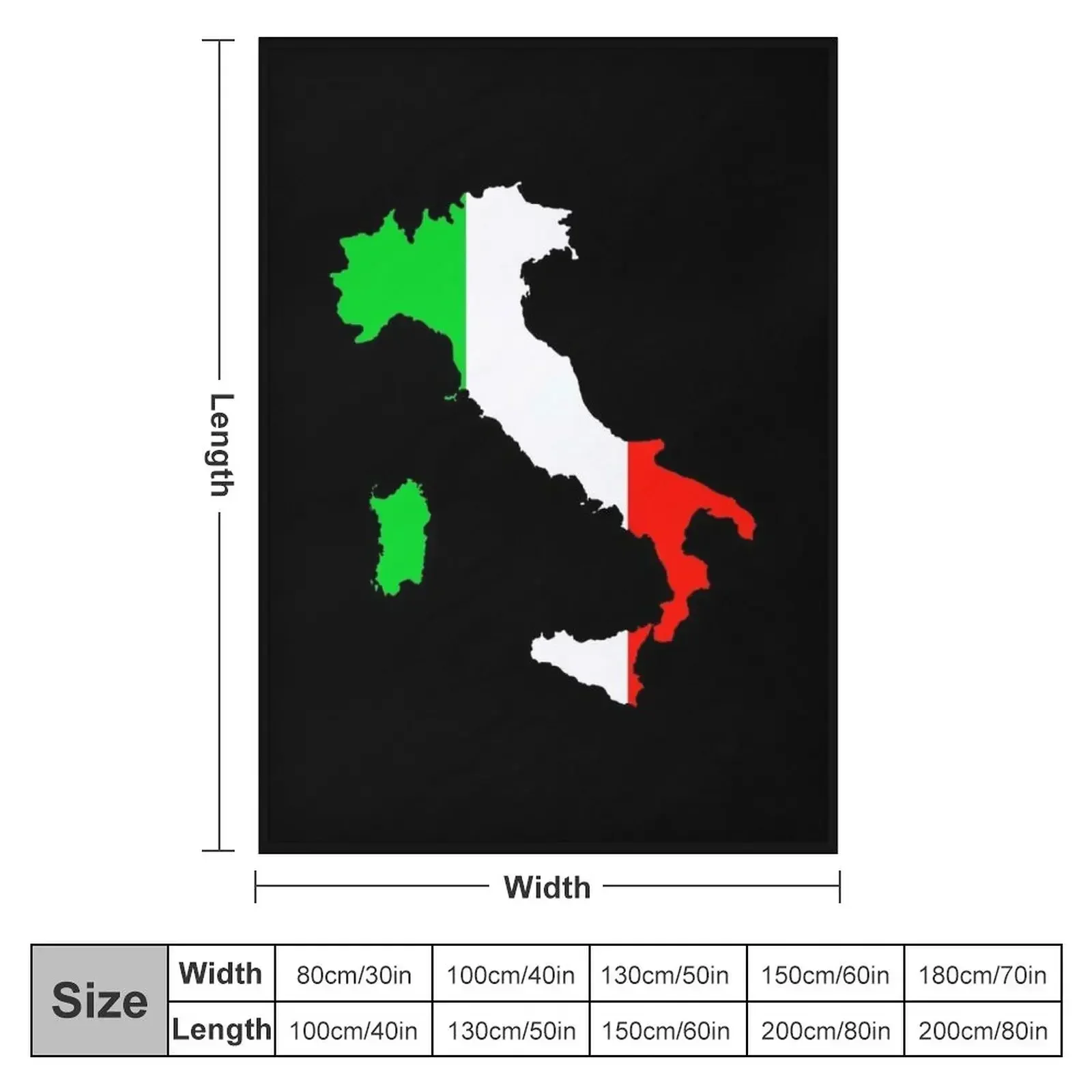 Flag of Italy and Map of Italy Throw Blanket blankets and throws Sleeping Bag Bed covers Blankets