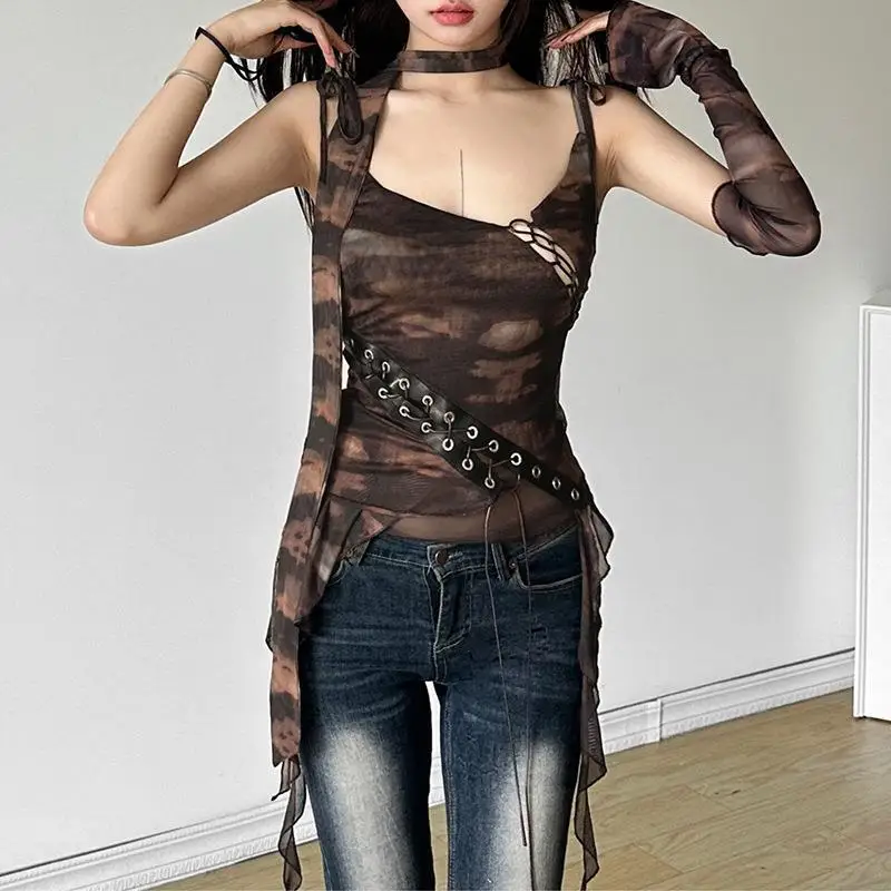 

Faionable Sexy Summer Me Tank Top Single Sve Cover up Women's Clothing Cross-Border Sle Wi New Arrival 2024