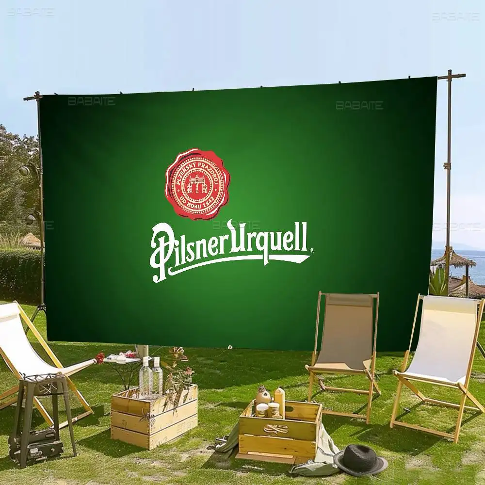 P-Pilsner U-Urquell Beer Logo High End Quality Banner Printing Artistic Atmosphere Style Camping Flag