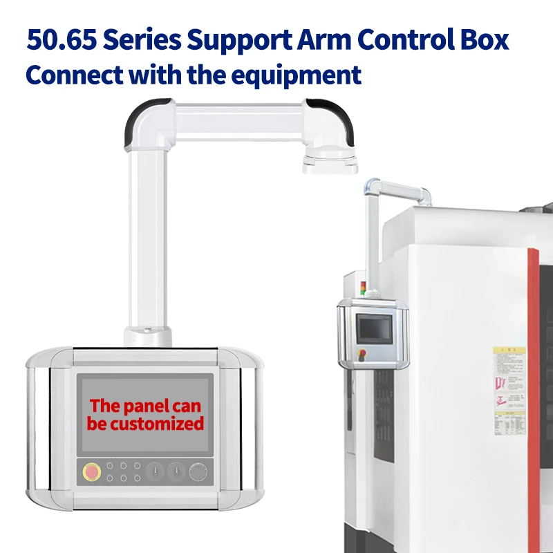 Caja de brazo de soporte HMI/sistema de brazo de suspensión sistema de soporte para carcasa de comando e integración de panel de visualización130