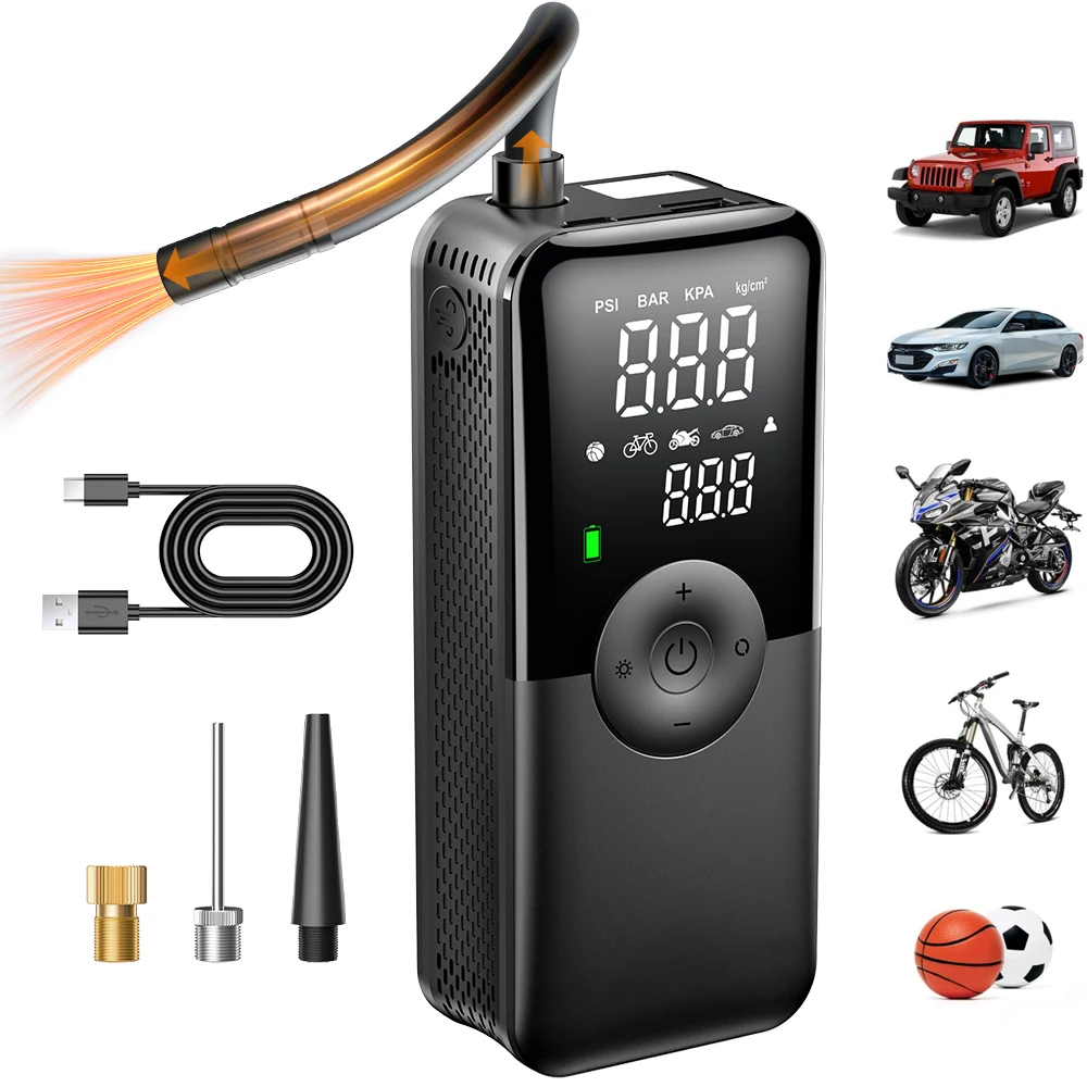 

Carsun Motorcycle Portable Wireless Inflatable with You to Carry It with You to Quickly Replenish Your Air at Night Lighting