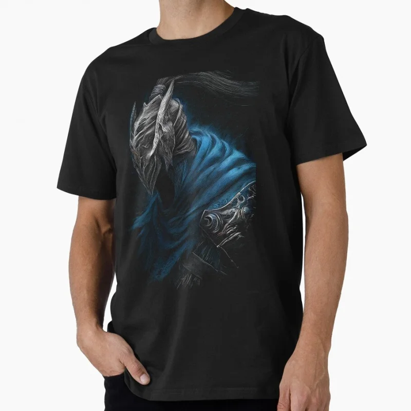 

Abyssal Knight Slayer - Dark Wolf Warrior Gift T-shirt Dark Souls Artorias Graphic clothes Retro Game Tee US Size Tops S-6XL