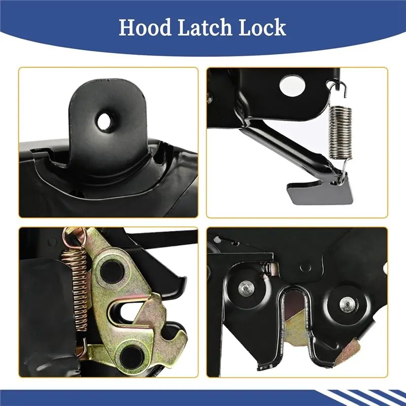 بسيط الجبهة هود مزلاج الجمعية غطاء المحرك قفل أمان مكون لتويوتا 4 عداء 1996-2002 53510-35170 5351035170 #2