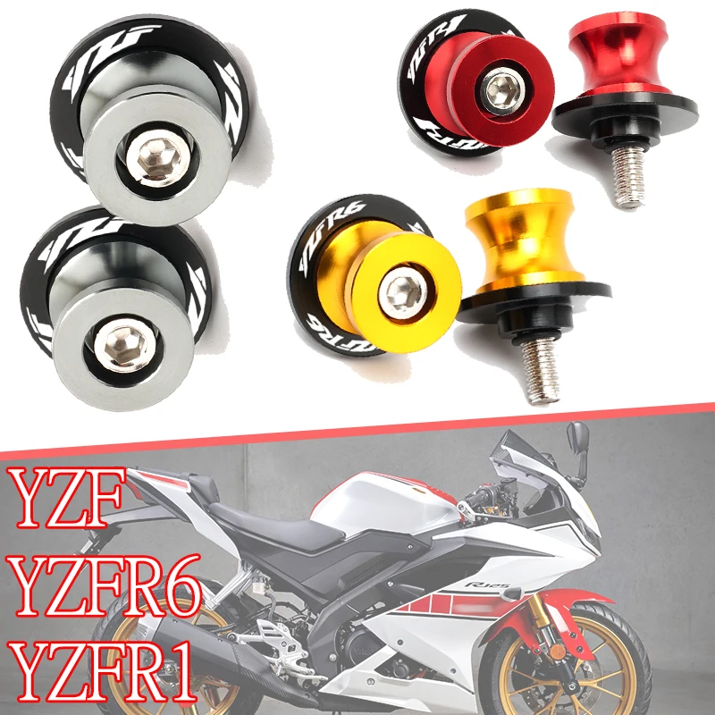 6MM 2026 high quality For Yamaha YZF R3 R25 R6 R1 R7 R125 2000-2024 Swingarm Spool M6 Stand Screws Bolt Motorcycle Accessories