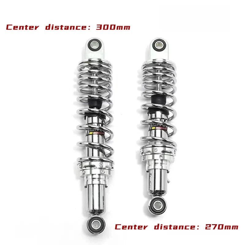 Peredam kejut belakang sepeda motor, peredam kejut belakang tekanan minyak Universal untuk sepeda motor 270mm/300mm