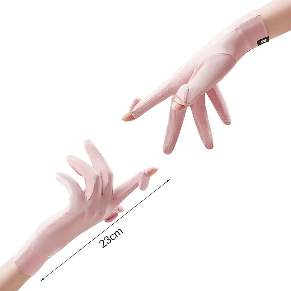 تنفس مكافحة الأشعة فوق البنفسجية قفازات واقية من الشمس مكافحة زلة الجليد الشعور قفازات شاشة لمس الحرير الجليد قفازات ركوب الخيل النساء الرجال