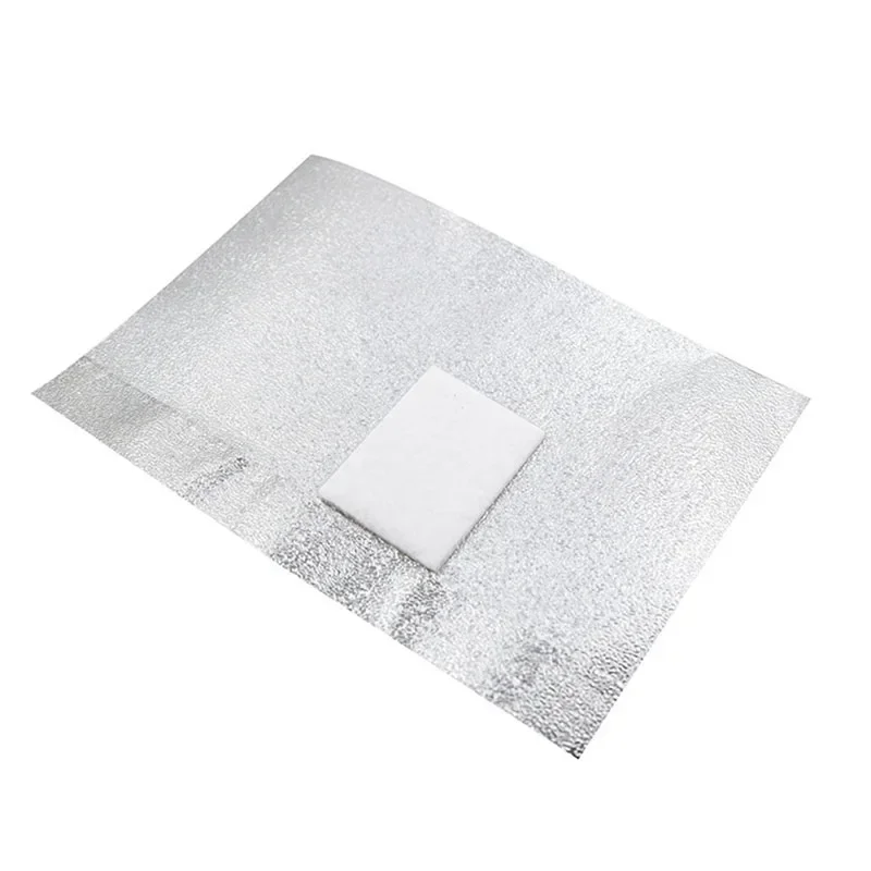 100 قطعة/الحقيبة الألومنيوم احباط النقش مسمار الفن نقع قبالة البولندية إزالة الأظافر يلتف منشفة الأظافر هلام مزيل طلاء الأظافر مانيكير أداة