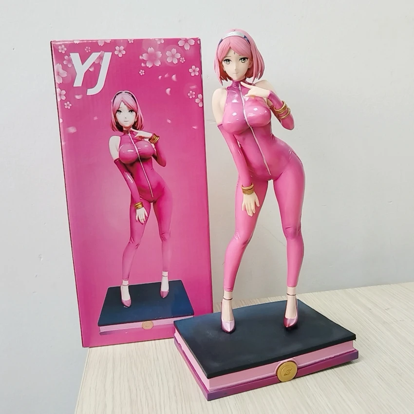 30CM Naruto Haruno Sakura bunny ver girl figure hard PVC Action Game Statue Collectible Anime Model Adult doll Toys gifts