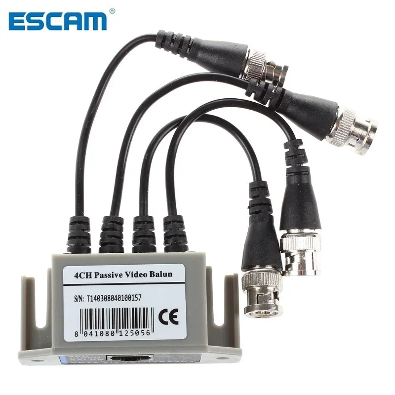 video balun bnc utp transmissor cat5 para cctv surveillance camera tendencia escam4 channel 01