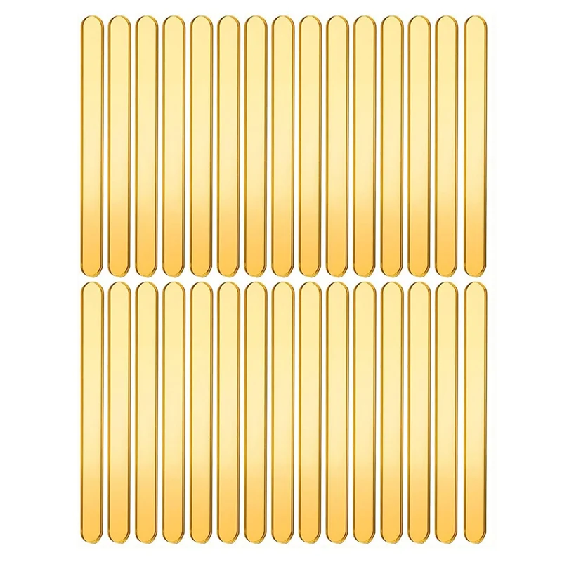 WORTHOWN-35 Stück goldene Acryl-Eis am Stiel, wiederverwendbar für Cakesicle-Sticks, große glitzernde Eis am Stiel