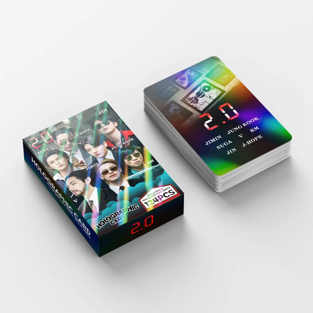 124 laser cards, Korean Wave boy group 2.0 peripheral flash cards, photo cards, LOMO cards, flash cards, gifts