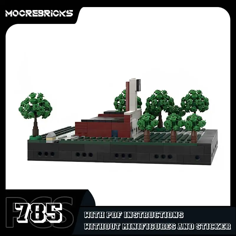 Moderne Architectuur Brandweerkazerne Model Bouwstenen Hot Selling Streetscape Diy Assemblage Mini Bakstenen Speelgoed Kinderen Cadeau