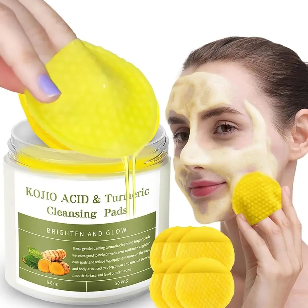 for Facial Cleansing Turmeric Cleansing Pads Helps Balance Skin Oil with Pocket Style Natural Turmeric Face Cleansing Pads