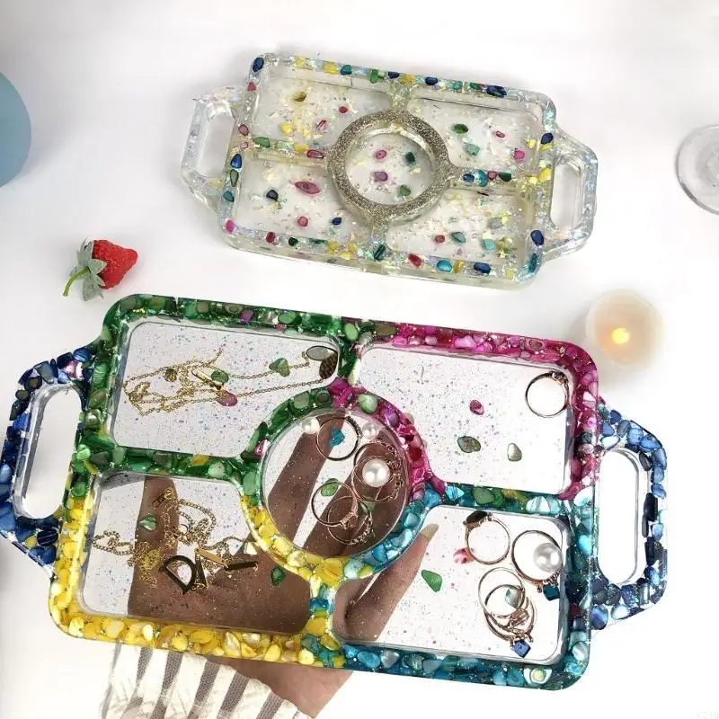 

3D четырехлистная коробка для хранения травы, форма для литья ювелирных изделий, эпоксидная смола, силиконовая форма