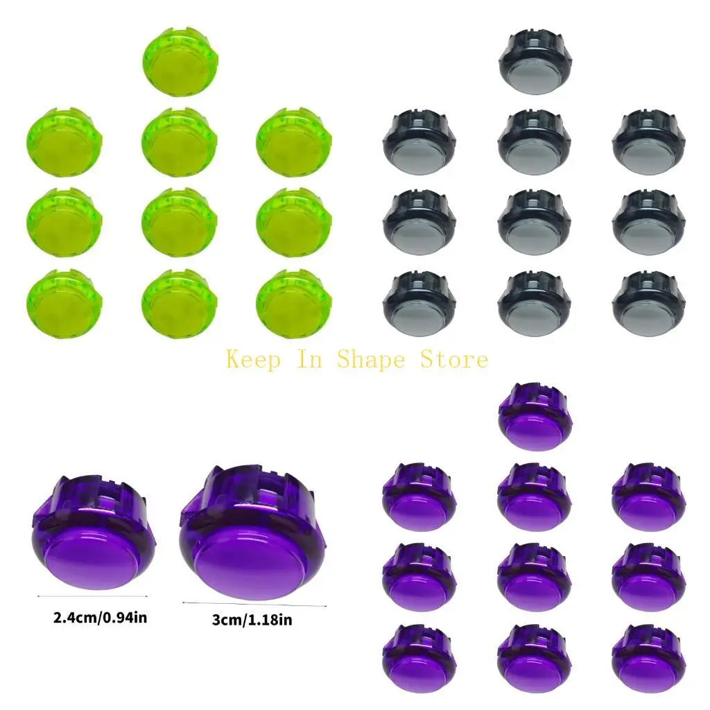 

U1JC 10Pcs Video Game Console Start Cion Switches Arcade Push Button Game Start Resetting Switches for Arcade Video Game