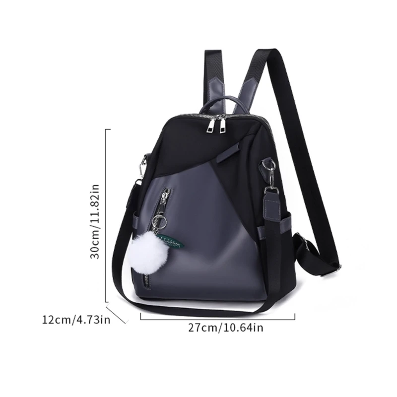 Anti-theft School Backpack Fashion Nylon Daypack Casual Rucksack for Teenager