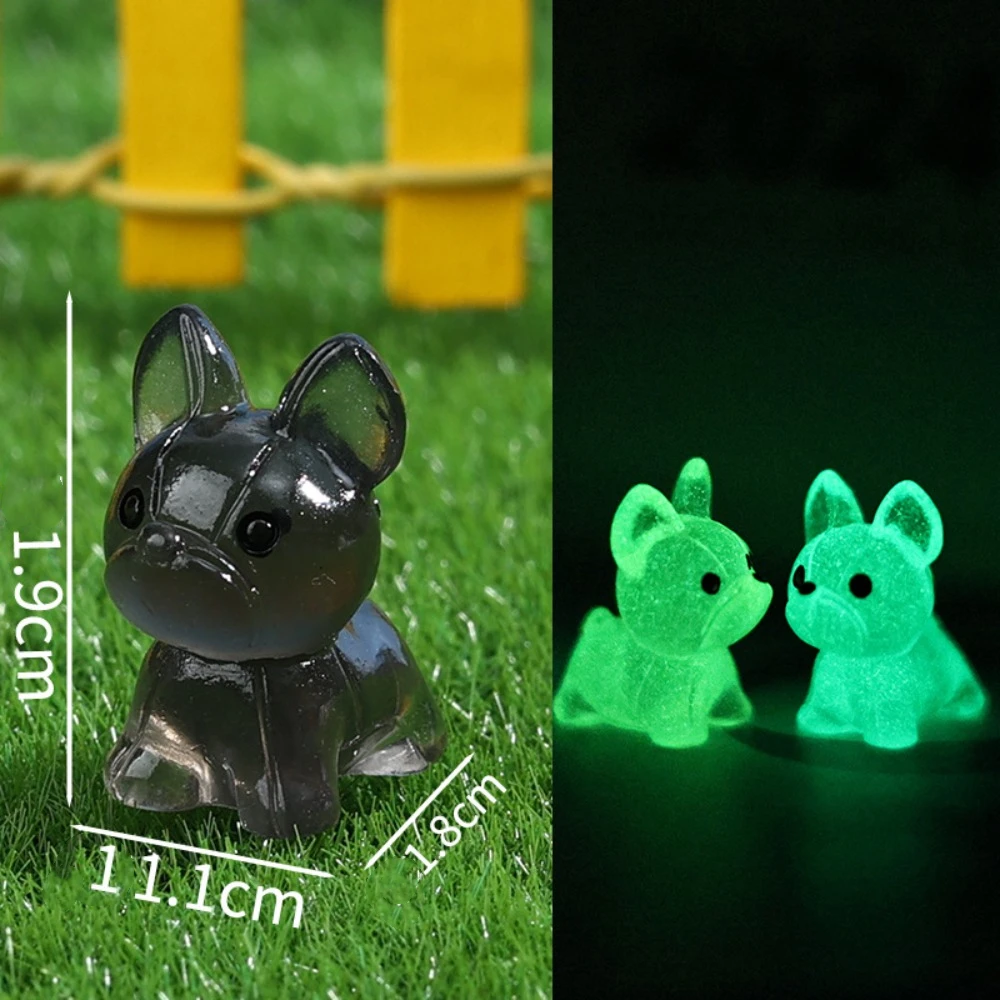 DIY Mini Fluorescent Dog Decoration Accessories Micro Landscape Ornaments Miniature Figurines Glow in The Dark