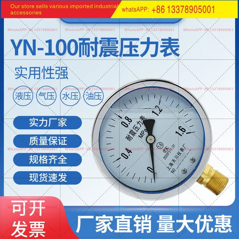 Shanghai Tianchuan Instrument Factory YN-100 Seismic Pressure Gauge 40/25/1