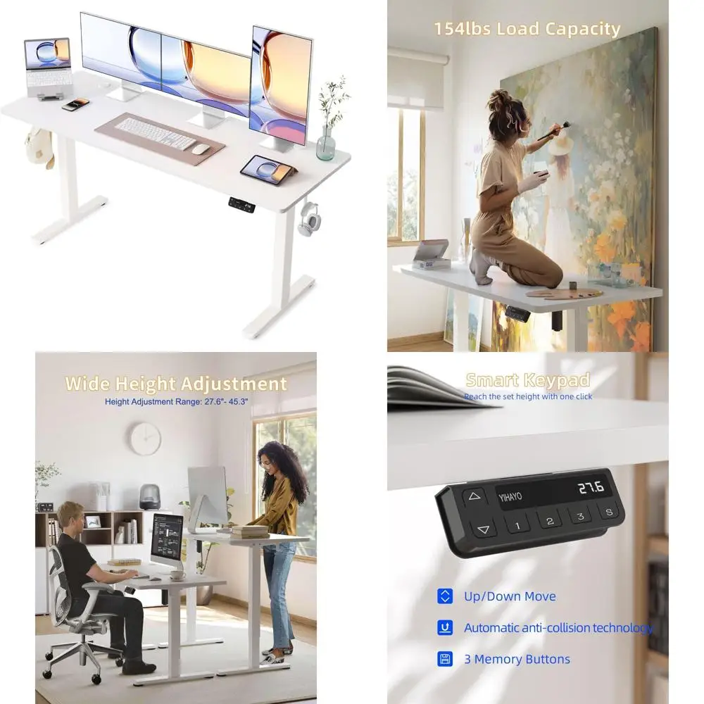 

Электрический стол с регулируемой высотой, сращенная плата 63 x 24, компьютерный стол для домашнего офиса