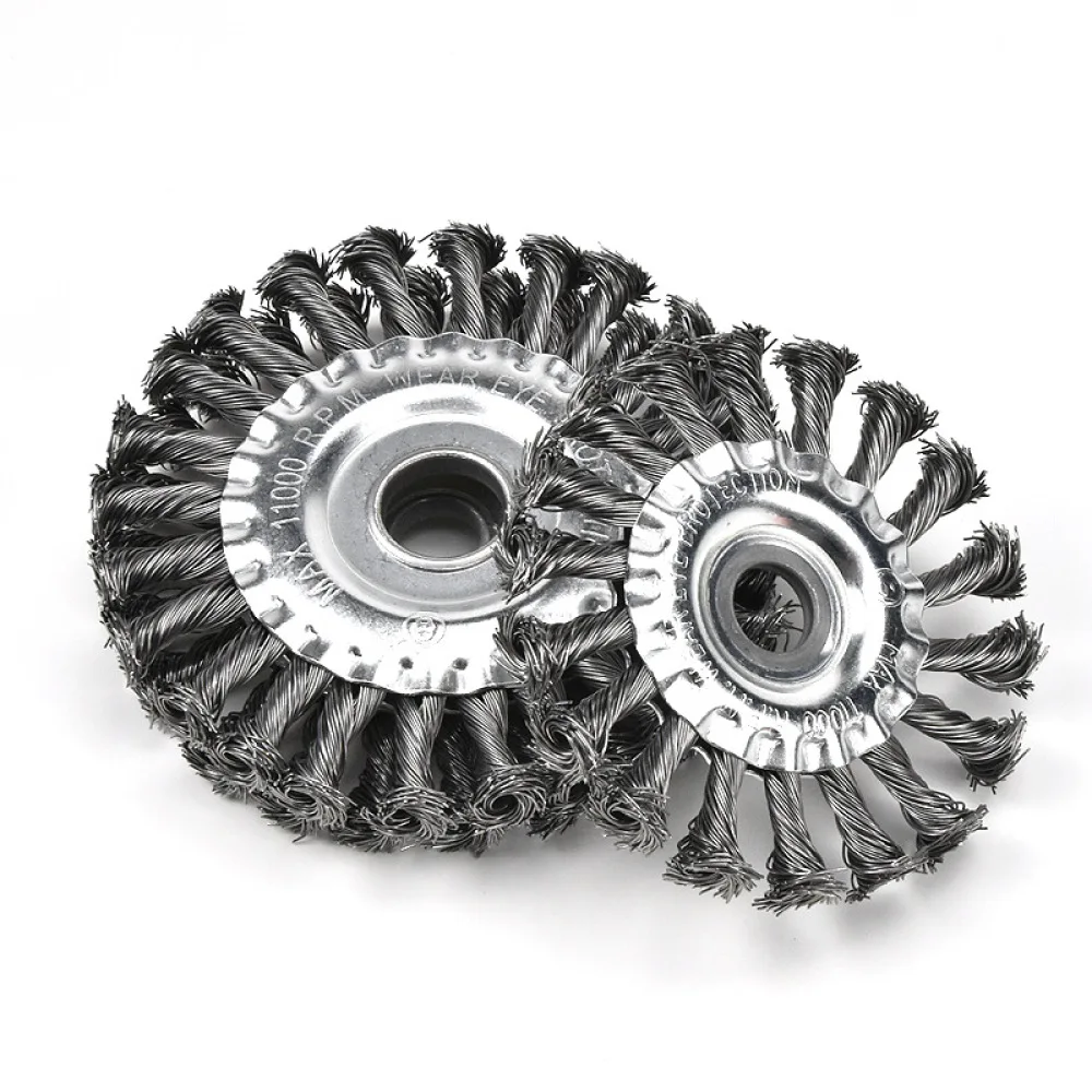 For Yongpin Twisted Knot Steel Wire Wheel Brush Angle Grinder Metal Surface Cleaning Polishing Disc Rust Removal Tool