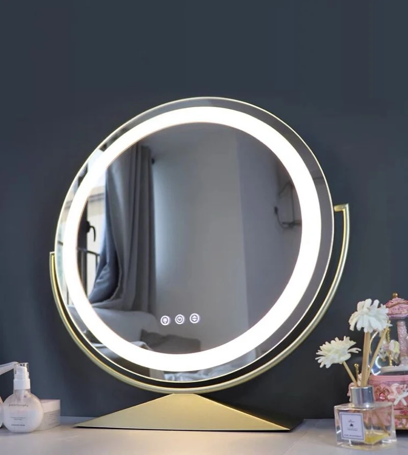 

Makeup Mirror with Lights Lighted Cosmetic Vanity Mirror with Led Lights for Dressing Bedroom Tabletop Best Gifts for girl women