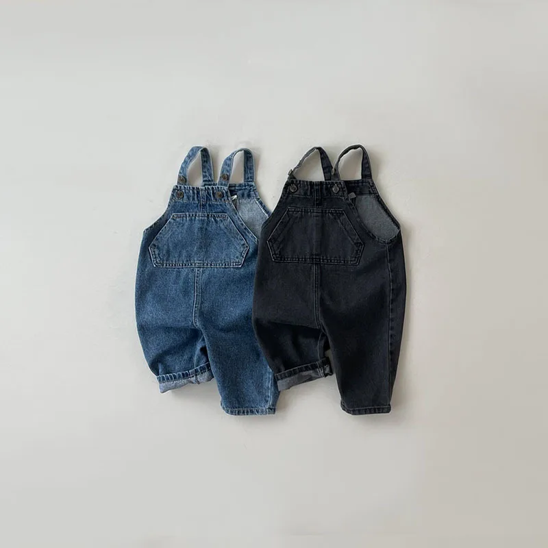 Macacão jeans sem mangas para bebê, macacão infantil, jeans macio recém-nascido, macacão bonito, menino, menina, roupas de criança, sólido, novo,