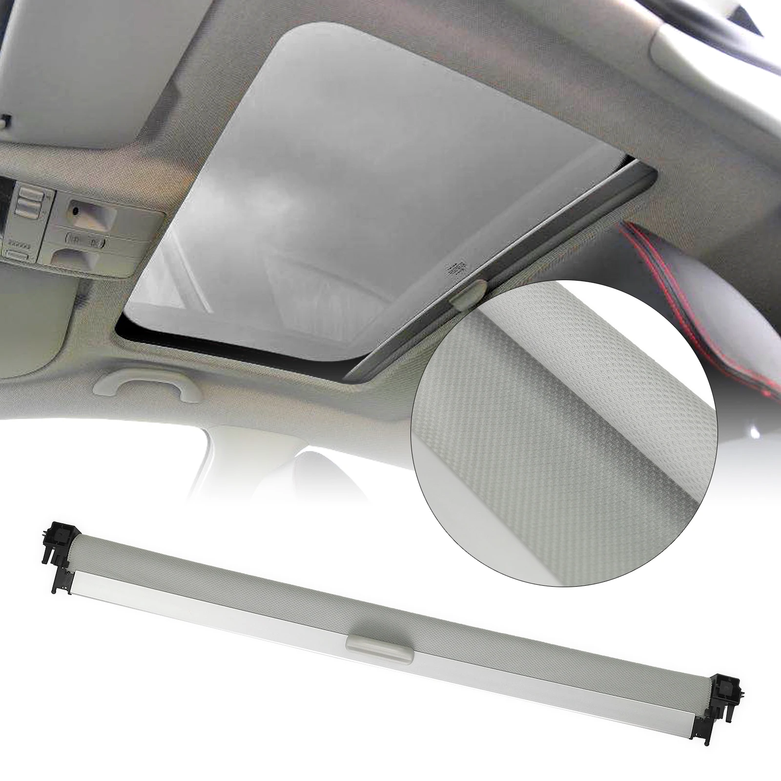 Pop Sunroof Curtain Assembly For Seat Ibiza ST 2009-2017 Sun Roof Sunshield Interior Window Roller Blind Shield Sunshade Cover S
