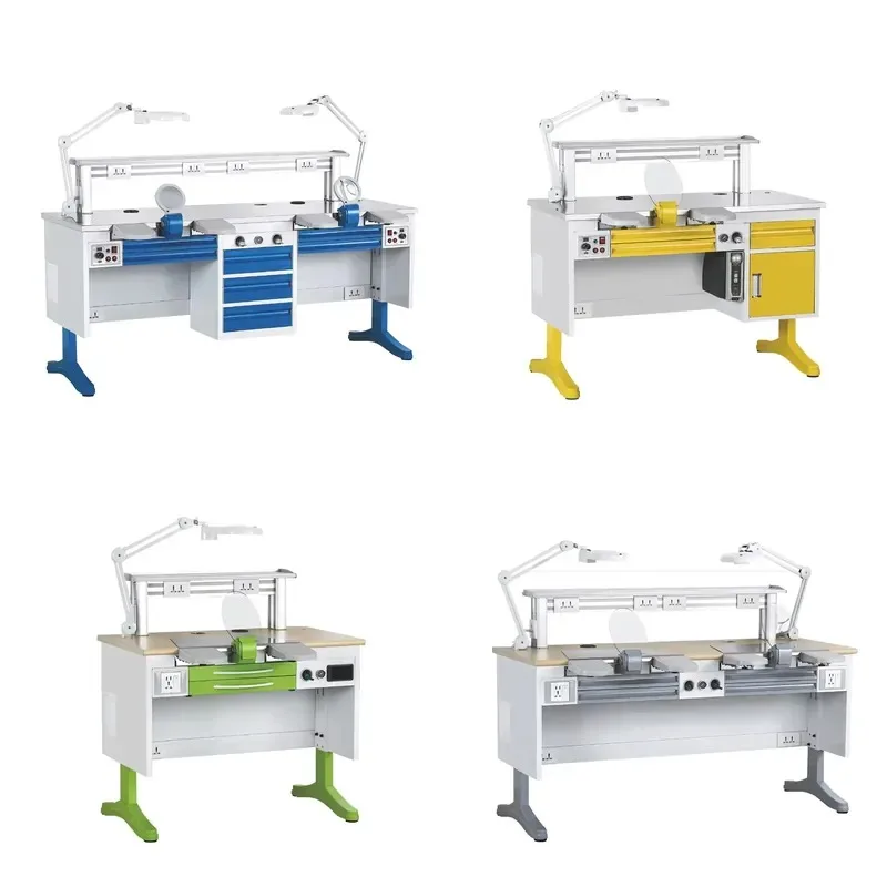 1-1.8 m Dental Lab Built-in Vacuum Cleaner System Technician Workstation