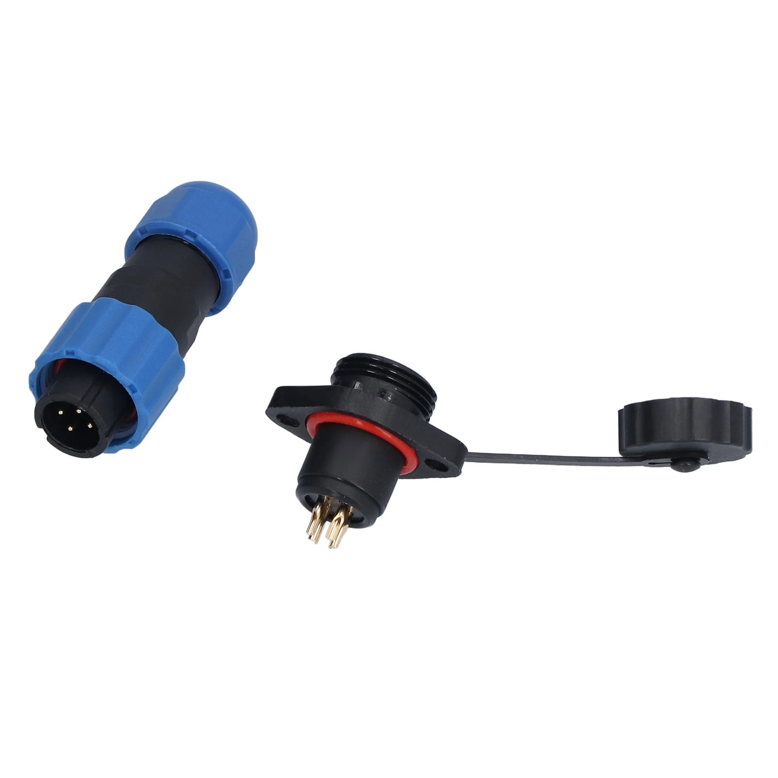 IP68 Waterproof Plug Socket Male Female Flange Mount Industrial Aviation Power Connector SP134 Pin (250V 5A)