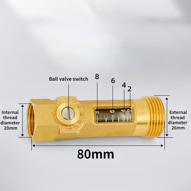 DN15 DN20 Flow balance valve Spring flowmeter Brass Float Flow reader Balancing Valve regulation 1-3.5L/min 2-8L/min
