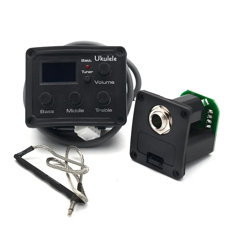 

Ukulele 3 Bands EQ Equalizer with Tuner LCD Chromatic Pickup Piezo Transducer Balance Output