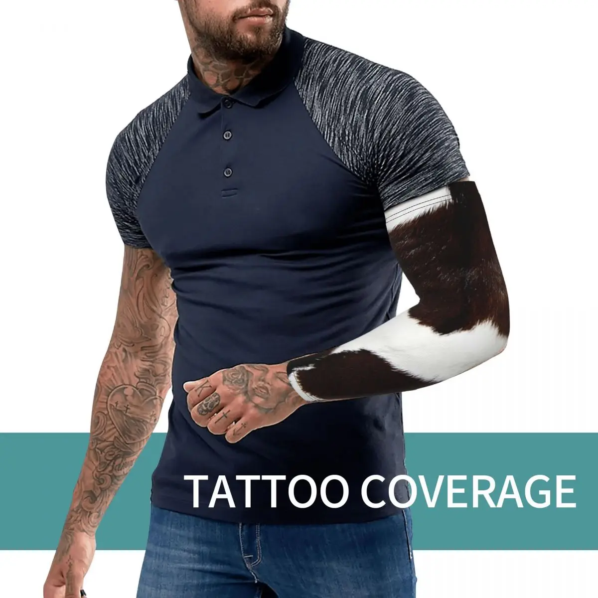 Rustic Ranch Cow Print Outdoor Arm Sleeves Sun UV Protection Cover Summer Cycling Tattoo Sleeves