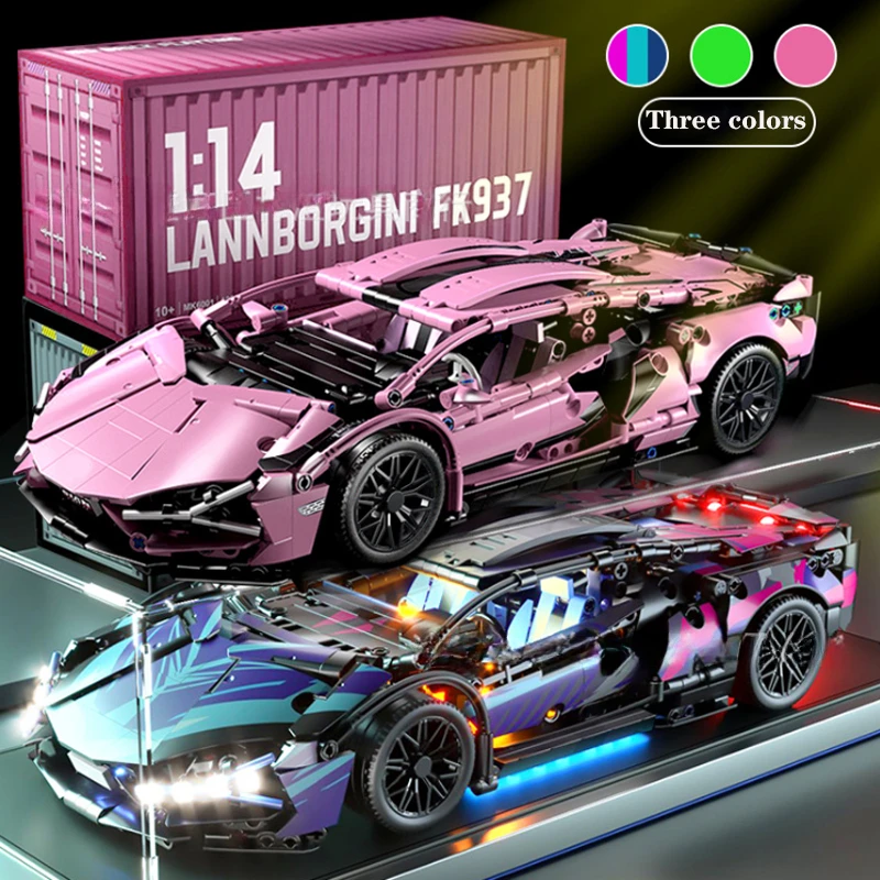 Technische Racing Sport AutoModel Bouwstenen Stad Mechanische Snelheid Voertuig Supercar Bakstenen Speelgoed Kid Volwassen Gift