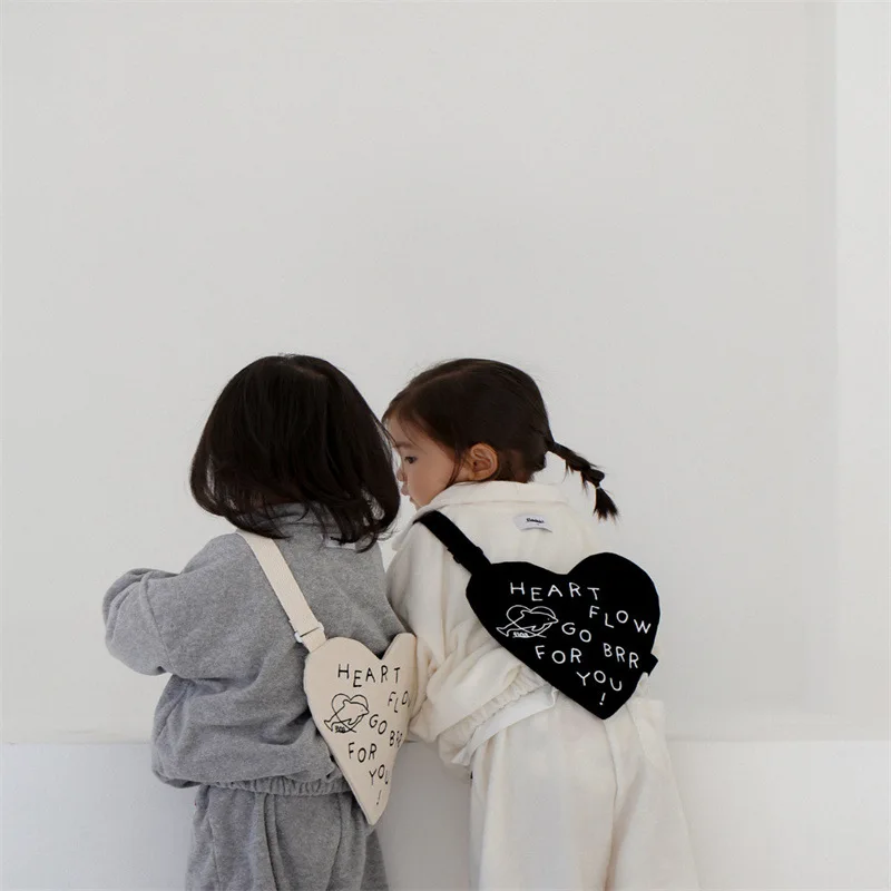 shildren's Crossbody Bags Korean Kindergarten Letter Cartoon Print Kawaii Cute Mini Crossbody Bags Compact Portable Backpacks