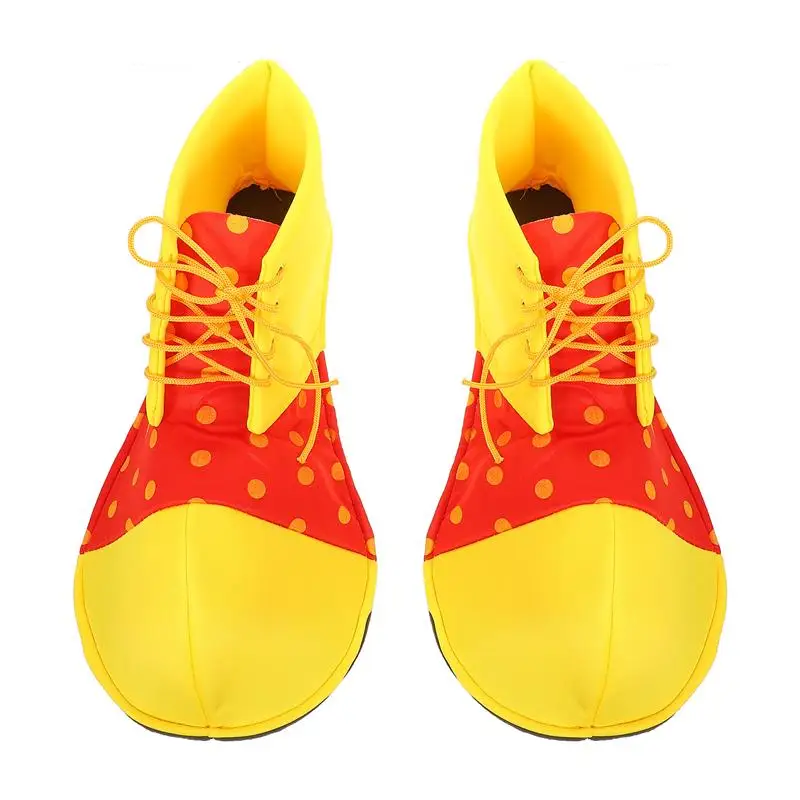 1 paio di sandali per ragazzi di Halloween scarpe grandi scarpe da Clown cappello gigante da Clown Prop