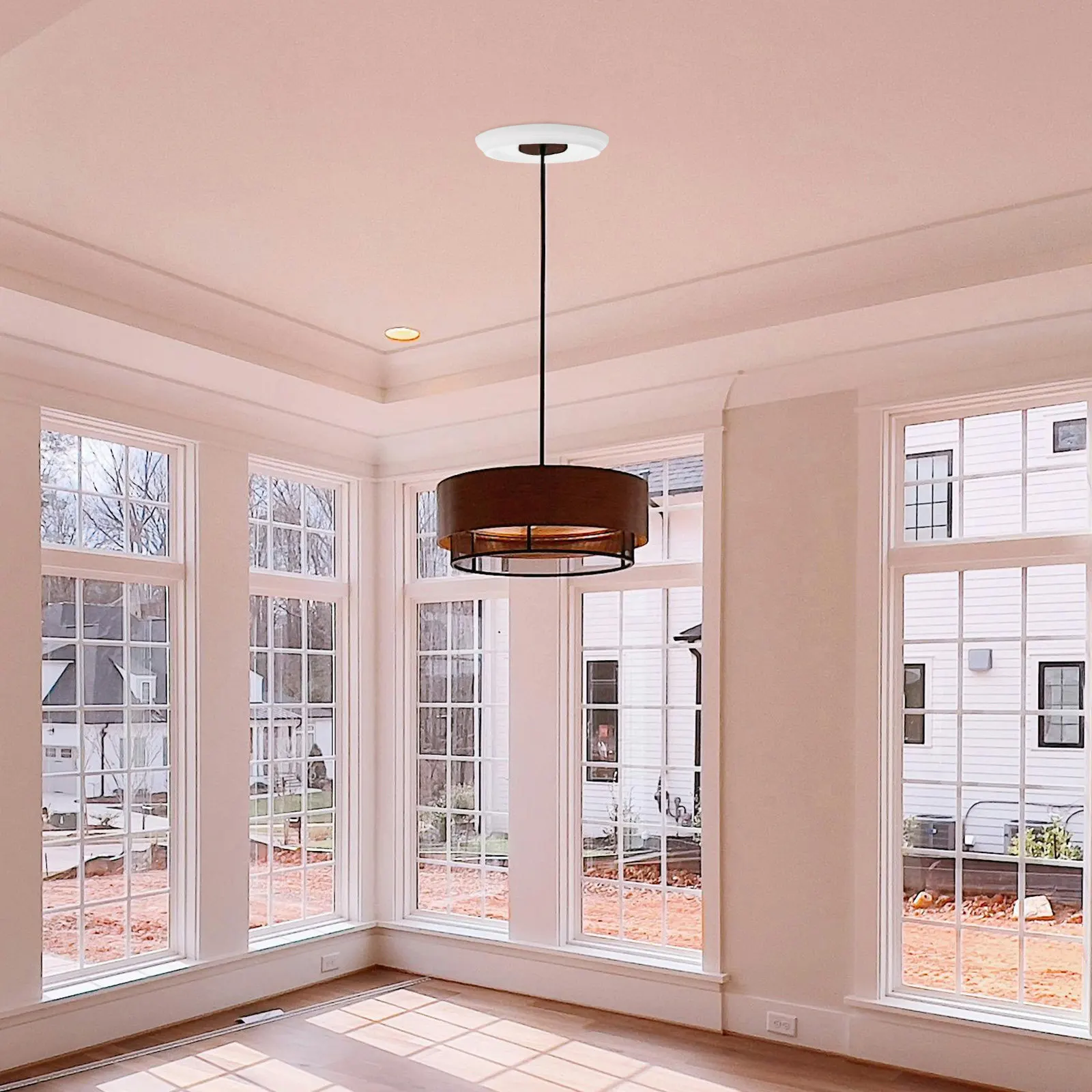 2Pcs Indoor Ceiling Medallion Light Fixture Base Modern Decorative Lamp Base Stable Installation for Home Lighting