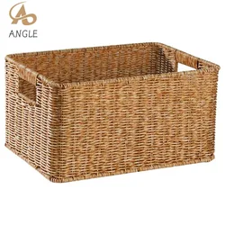 Imitation Wicker Storage Basket Woven Holder for Bathroom and Kitchen Drawer, Home Weave, Plastic Rattan, Kitchen Organizer