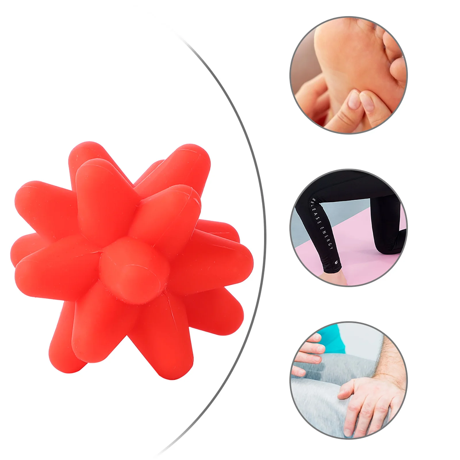 Piłka do ćwiczeń mięśni, elastyczna, silikonowa, do masażu punktów spustowych, do ćwiczeń rąk, piłka do ćwiczeń i relaksu.