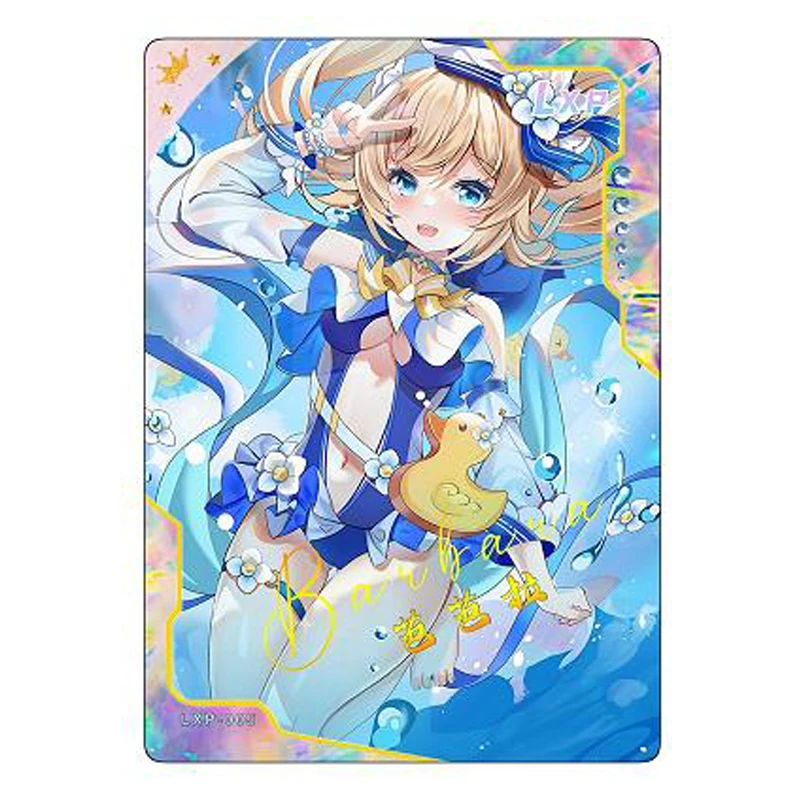 Genshin Impact Goddess Story Beelzebul Anime Characters Bronzing Collection Flash Card Children\'s Toys Christmas Birthday Gift