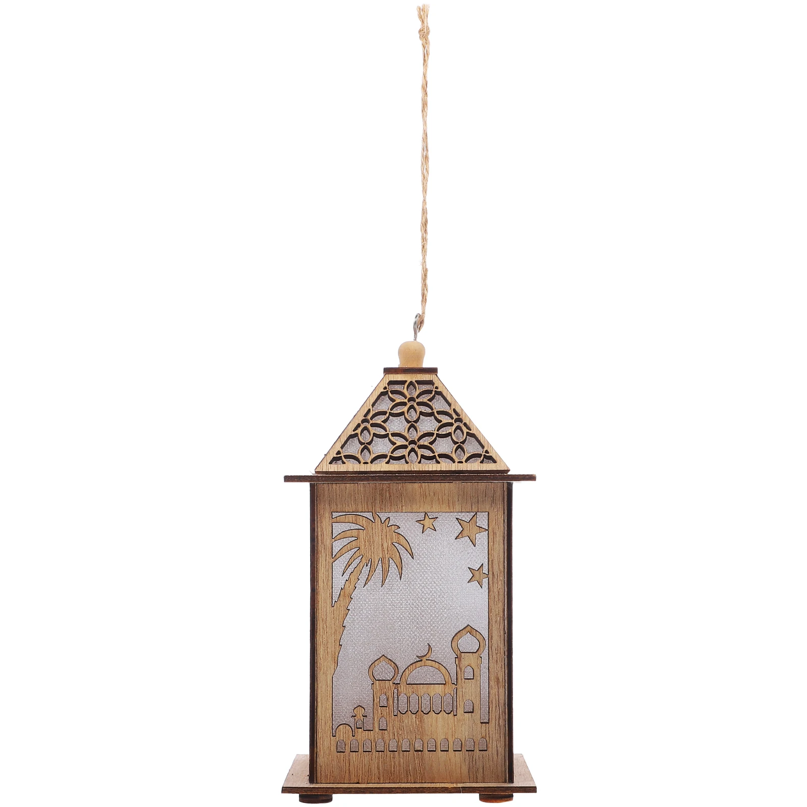 

Decoration Islamic Eid Mubarak Hanging Decorations Household Ramadhan Festival Lantern Wood ing Light Lights for Home