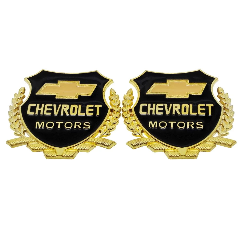 Car Side Sticker Metal Emblem Badge Accessories for Chevrolet Corvette Camaro Aveo Cruze Malibu Captiva Trax Niva Decoration