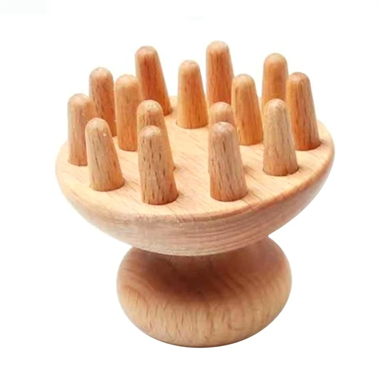 Wood Mushroom Shape Therapy Massage Tool Massager Anti Cellulite Fascia Massage Roller For Full Body Muscle Pain Relief