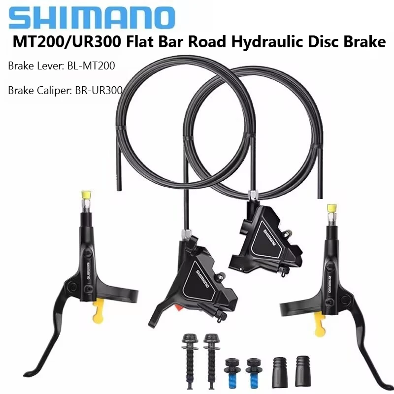 

SHIMANO MT200/UR300 Hydraulic Disc Brake Levers Calipers Flat Bar Road Bikes Left Right Split Left Rear1700mm/Right Front1000mm